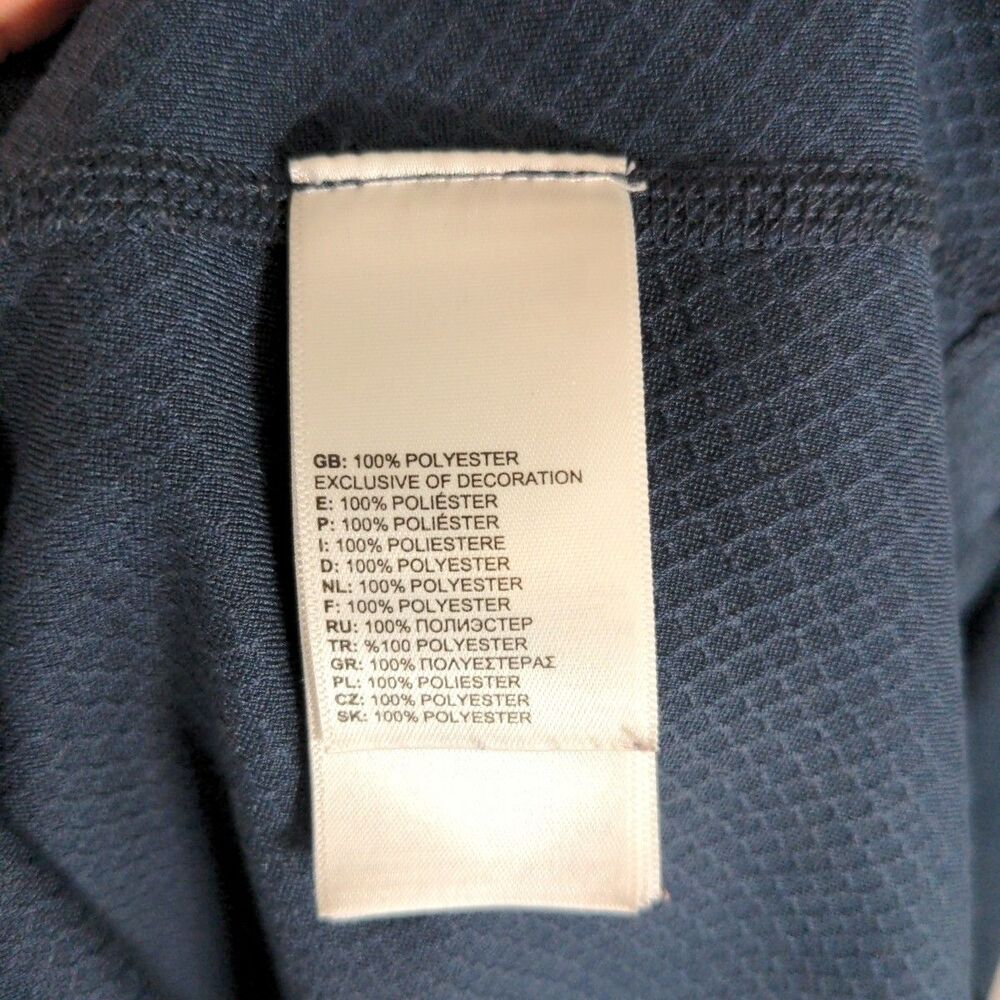 The North Face 1/4 Zip Pullover Sweater Womens M Navy Blue Mock Neck Lightweight - Picture 6 of 8
